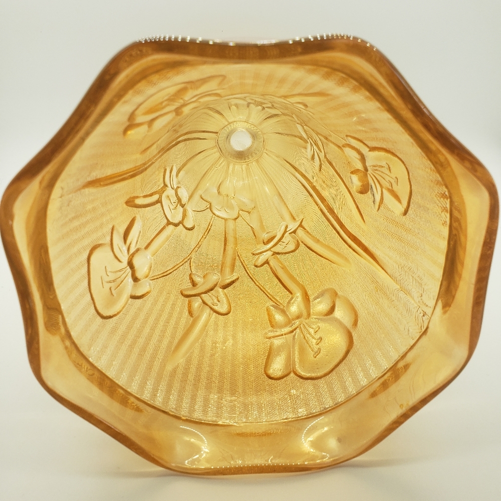 Vintage Vase Jeanette Iris and Herringbone Marigold - Picture 2 of 4